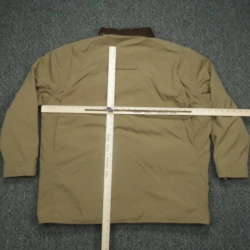 VINTAGE LL Bean Jacket Mens XL Green Brown Gorpcore‎ GTX Full Zip Pockets Chores